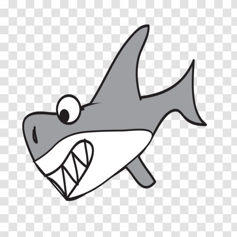 Great White Shark Cartoon Clip Art - Automotive Design Transparent PNG