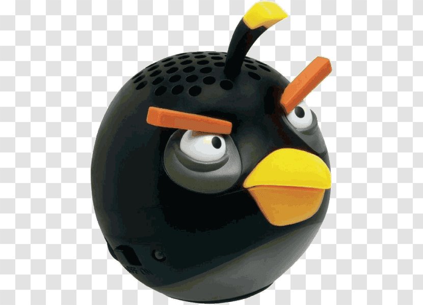 Disruptive Gear4 Angry Birds Mini Speaker Classic Black Bird Loudspeaker Beak - Caixa De Som Transparent PNG