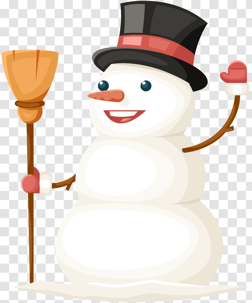 Santa Claus Deer Christmas Illustration - Flat Design - Snowman Elements Transparent PNG