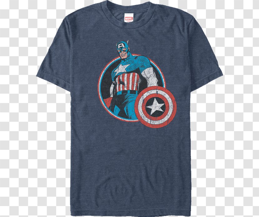 T-shirt Captain America Hoodie Marvel Comics - T Shirt - Retro Printing Transparent PNG