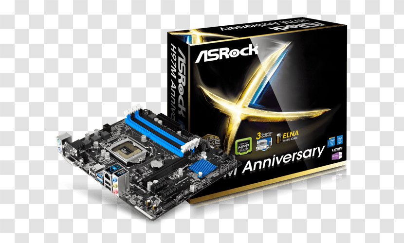 Intel LGA 1150 ASRock MicroATX Motherboard - Lga - 20 Anniversary Transparent PNG