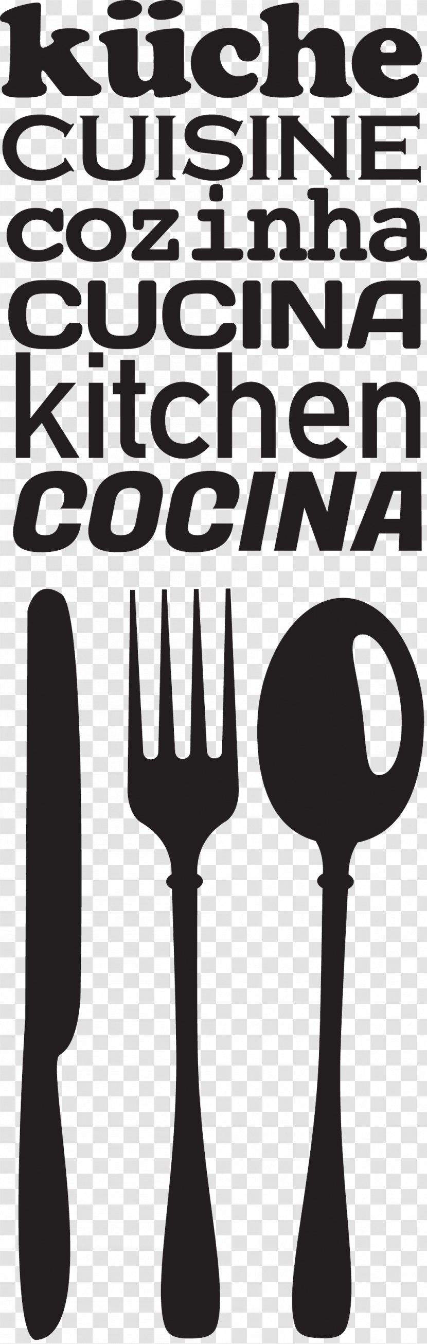 Cutlery Logo Adesivo Decorativo Para Parede Font Product - Kitchen Cupboard Transparent PNG