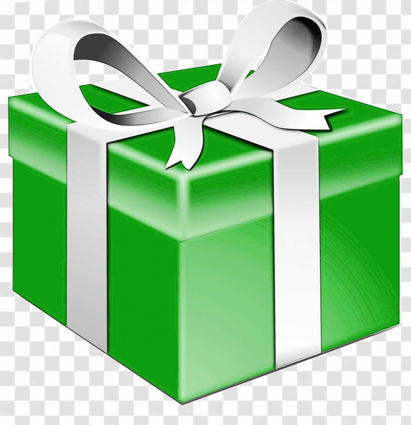 Green Ribbon Present Gift Wrapping Symbol Transparent PNG