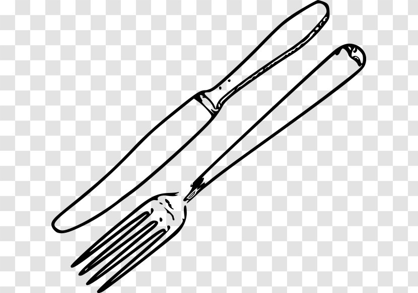 Knife Line Art Gardening Forks Clip - Drawing Transparent PNG