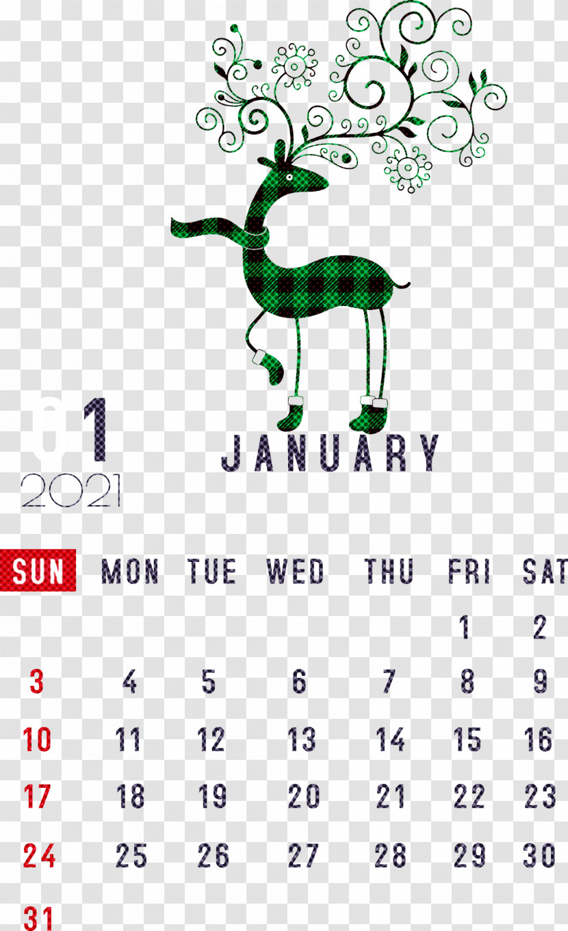 January 2021 Printable Calendar January Calendar Transparent PNG