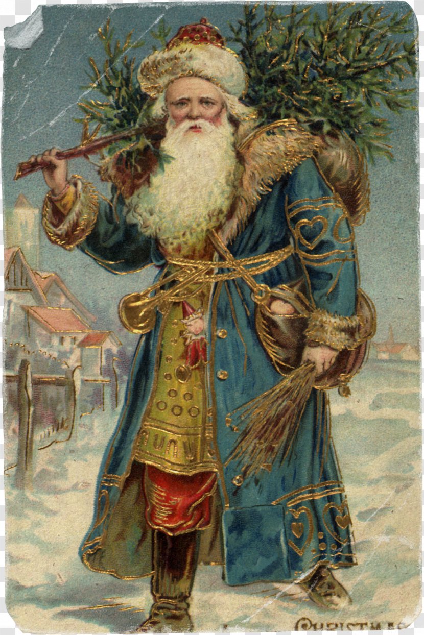 Victorian Era Santa Claus Wedding Invitation Christmas Card - Greeting Note Cards - Saint Nicholas Transparent PNG