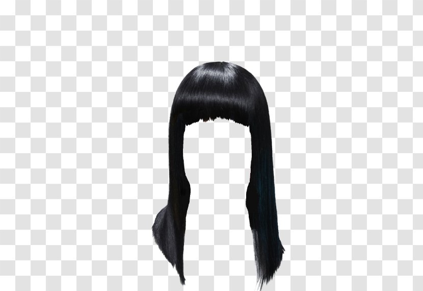Wig Black Hair Long Bangs - Born To Die Transparent PNG