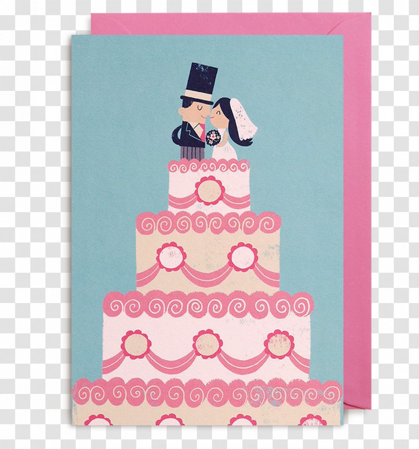 Greeting & Note Cards Birthday Paper Gift - Pink M - Wedding Cake Transparent PNG
