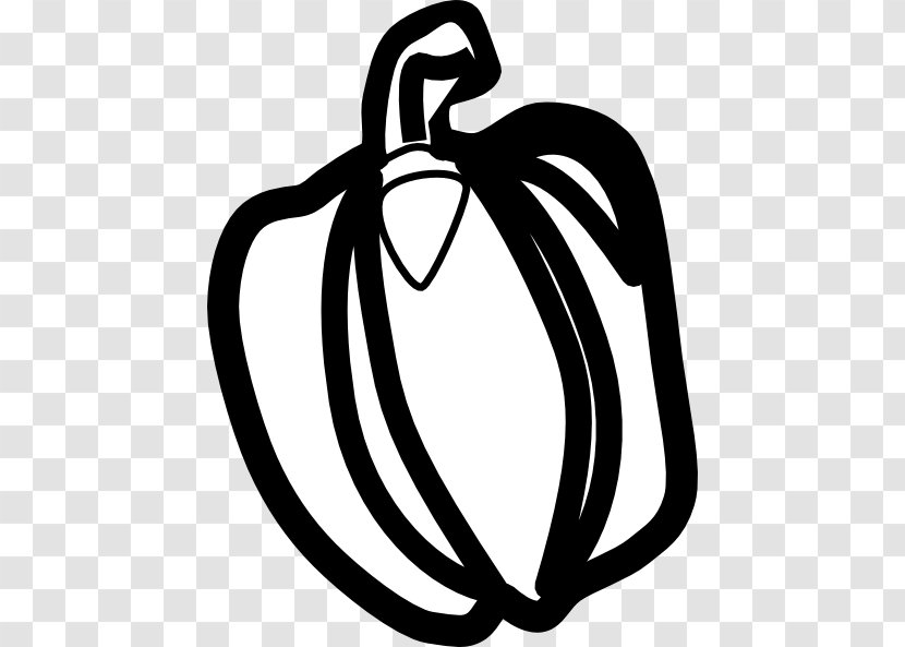 Bell Pepper Black And White Chili Con Carne Clip Art - Flower - Green Transparent PNG