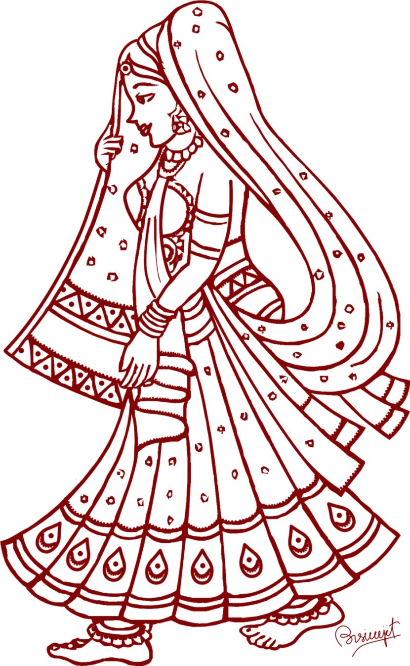 Weddings In India Clip Art - Costume Design - Wedding Cliparts Typography Transparent PNG