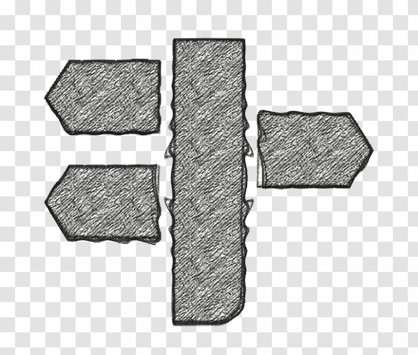 Location Icon Map One Way - Metal Stone Wall Transparent PNG
