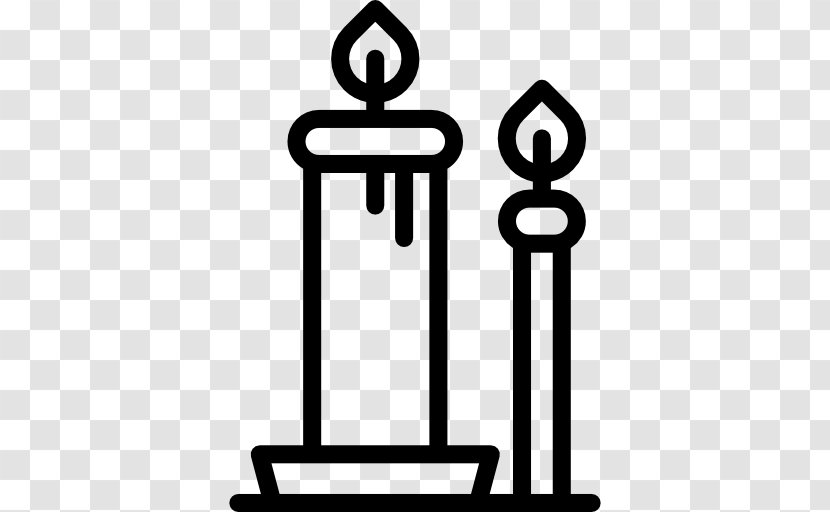 Light Candle Clip Art - Black And White Transparent PNG