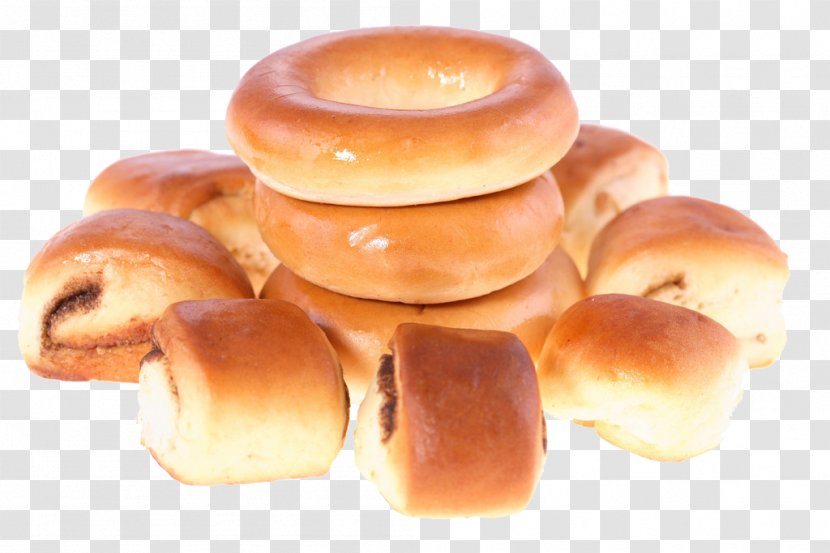 Bun Doughnut Pandesal Bagel Danish Pastry - Finger Food - Bread And Circle Transparent PNG