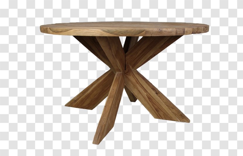 Round Table Eettafel Kayu Jati Wood - Oak Transparent PNG