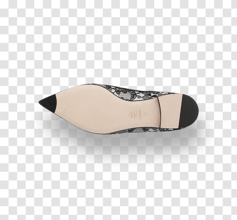 Ballet Flat White Shoe Lazo Black - Footwear - Caiman Transparent PNG