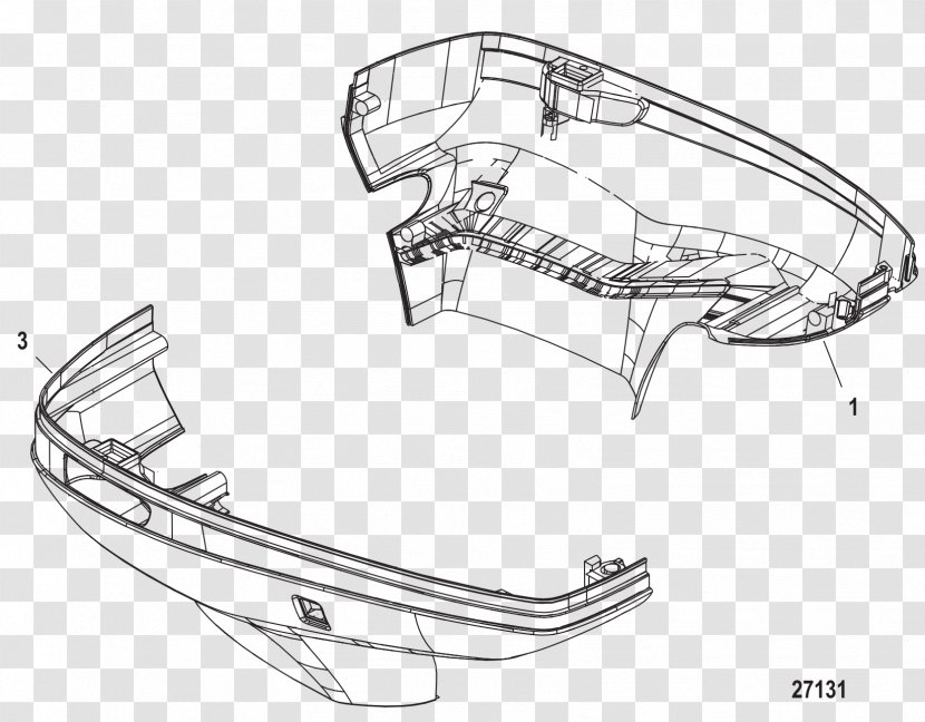 Boat Automotive Design Sketch - Decal - Mercury Marine Transparent PNG