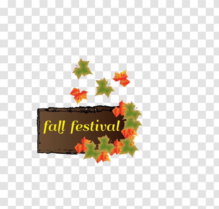 Maple Leaf Font Didactic Method - Welcome Fall Colors Transparent PNG
