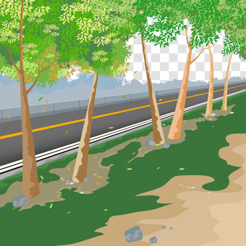 Royalty-free Road Illustration - Grass - Vector Transparent PNG