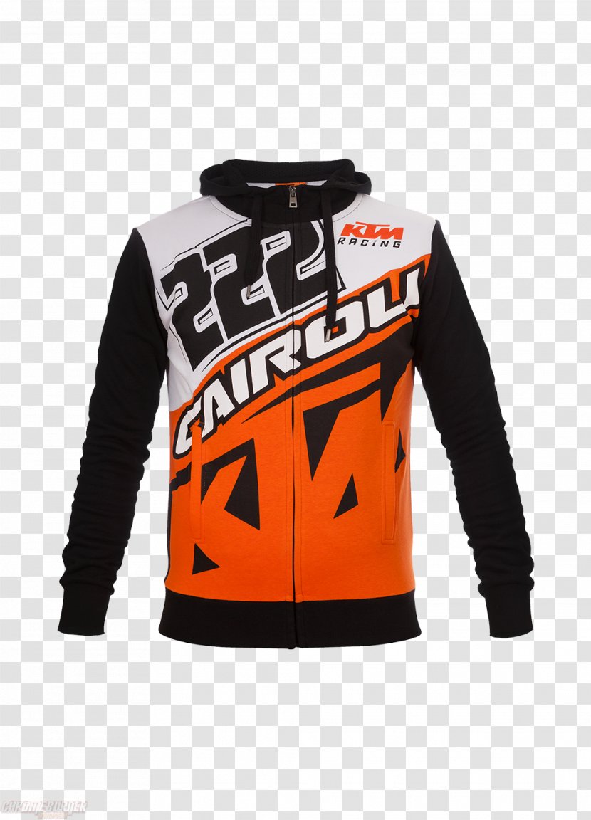 T-shirt KTM MotoGP Racing Manufacturer Team Hoodie 2018 FIM Motocross World Championship - Clothing Transparent PNG