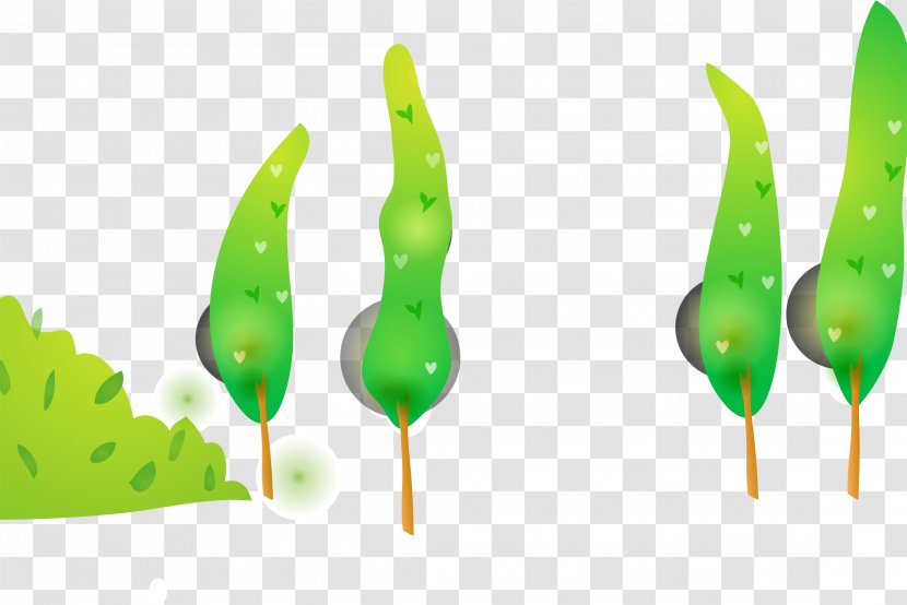 Tree Illustration - Cartoon - Hand-painted Abstract Trees Transparent PNG