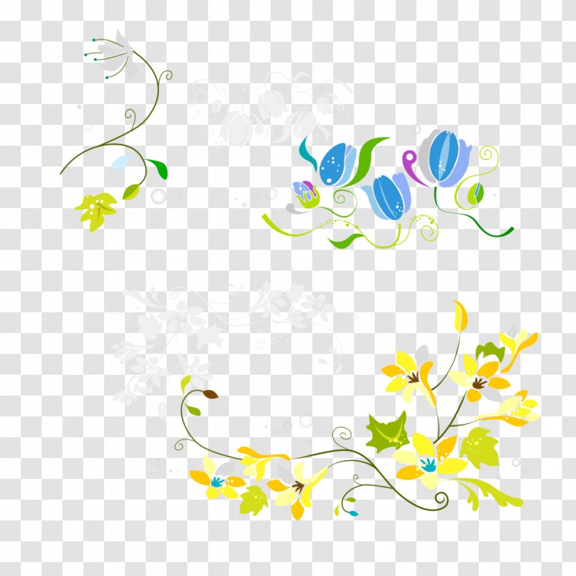 Motif Pattern - Border - Two Fengxiang Floral Transparent PNG