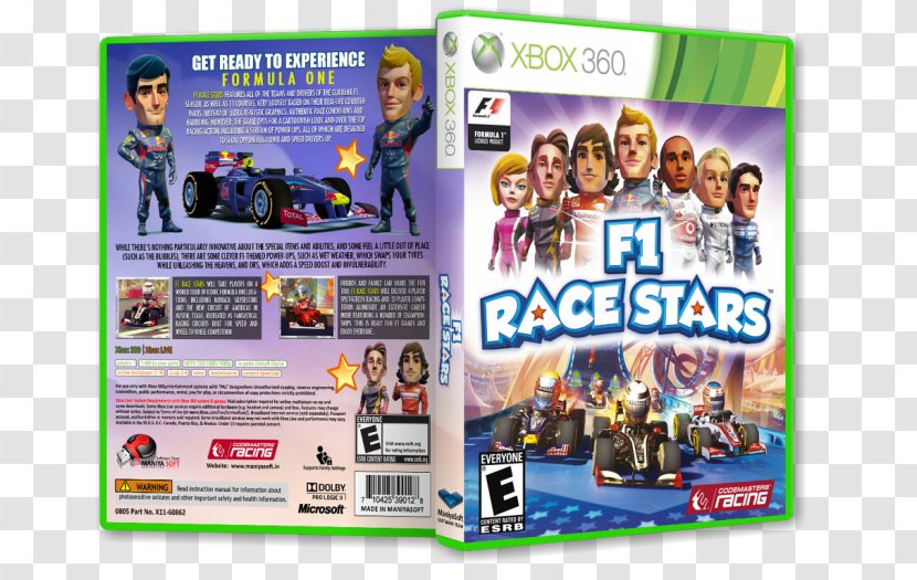 Xbox 360 F1 Race Stars 2009 Codemasters Game - Formula One Transparent PNG