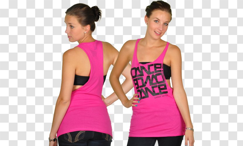 T-shirt Sleeveless Shirt Top Dance Clothing - Silhouette Transparent PNG