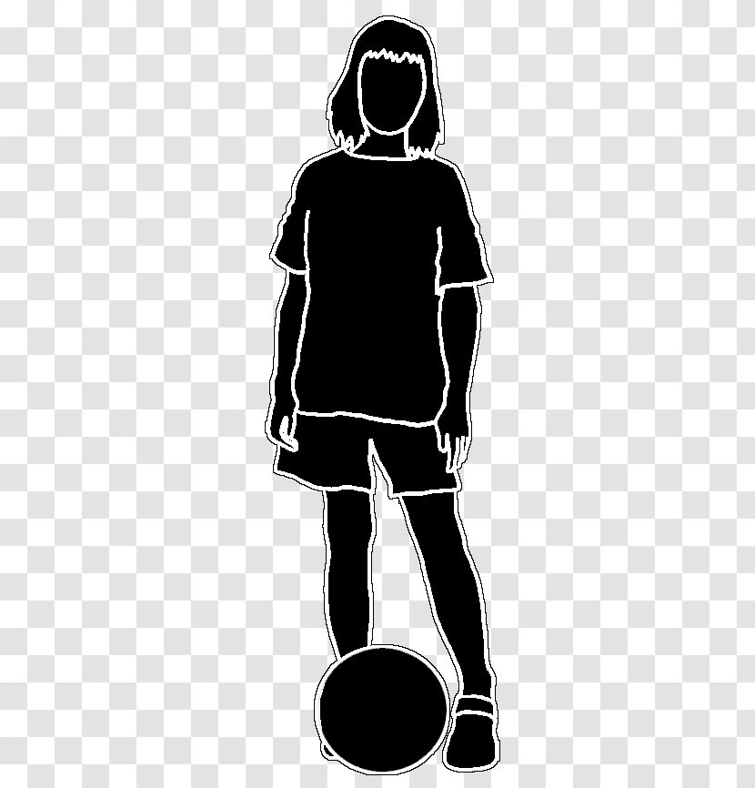 Girl Cartoon - Child - Hip Blackandwhite Transparent PNG