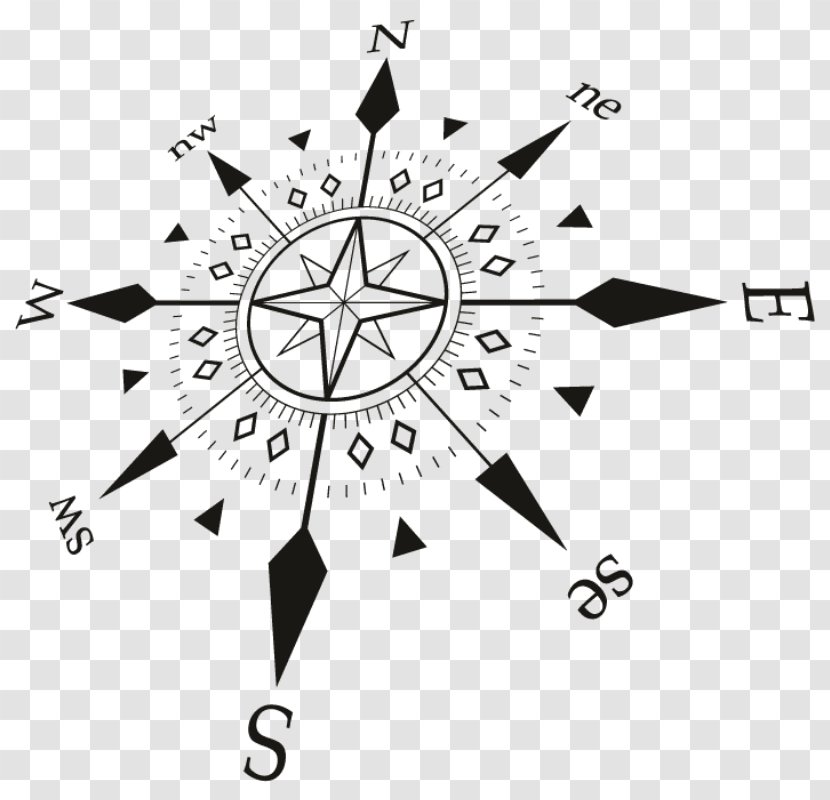 North Compass - White Transparent PNG