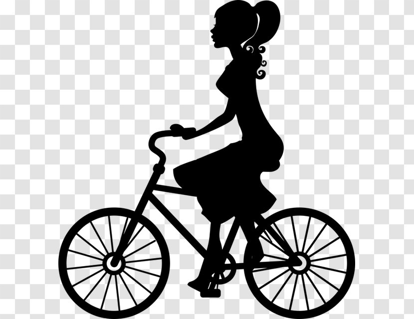 Bicycle Cycling Silhouette Clip Art - Woman Transparent PNG