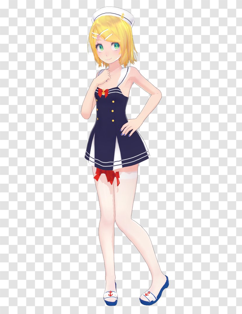 Kagamine Rin/Len Hatsune Miku School Uniform MikuMikuDance Costume - Flower Transparent PNG