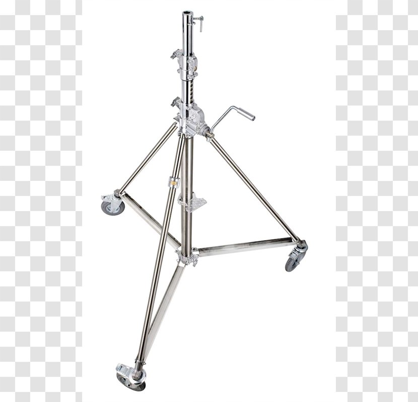 Photography Manfrotto Stainless Steel Chrome Plating Riser - Lamp Stand Transparent PNG
