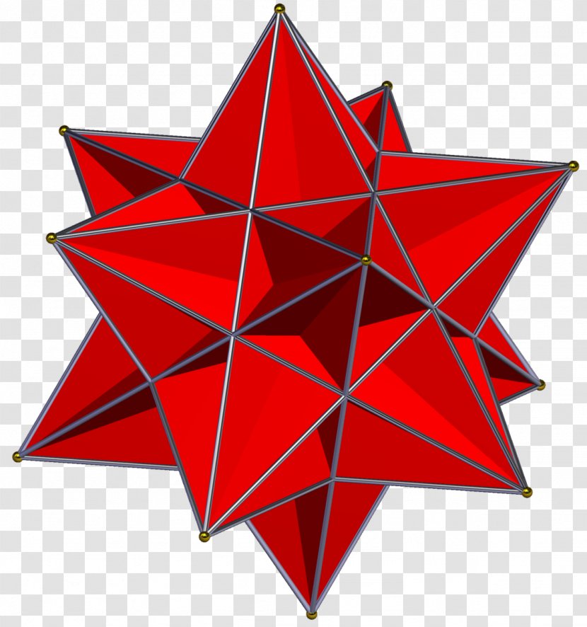 Great Icosahedron Regular Polyhedron Stellated Dodecahedron Transparent PNG
