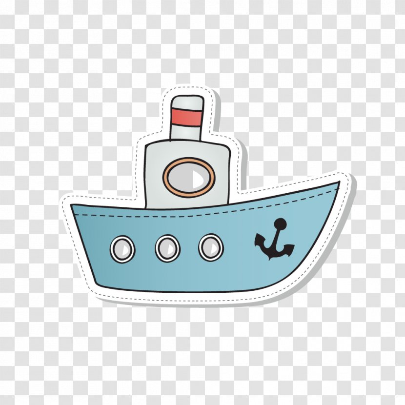 Ferry Cartoon Ship - Boat - Blue Transparent PNG