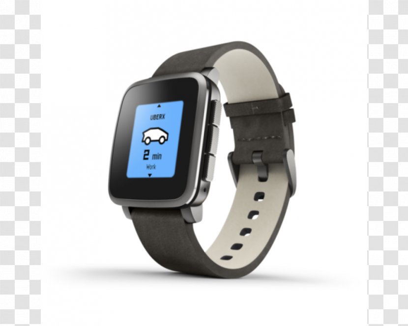 Pebble Time Smartwatch Steel - Wear Os Transparent PNG