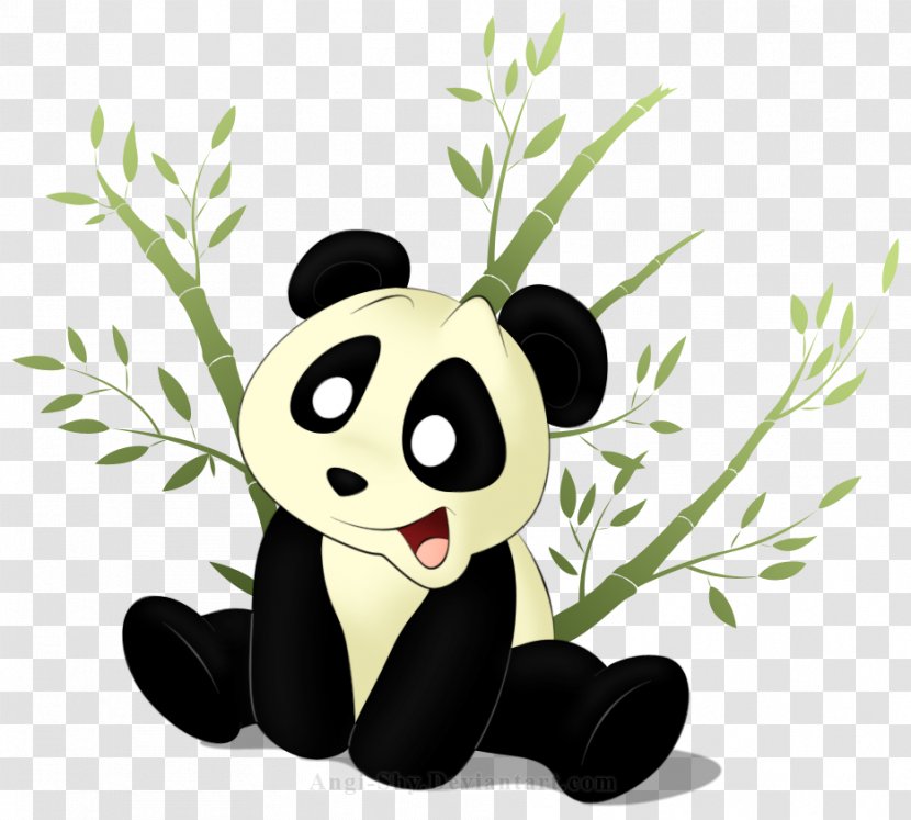 Giant Panda Drawing Bamboo Bear Clip Art - Eat Transparent PNG