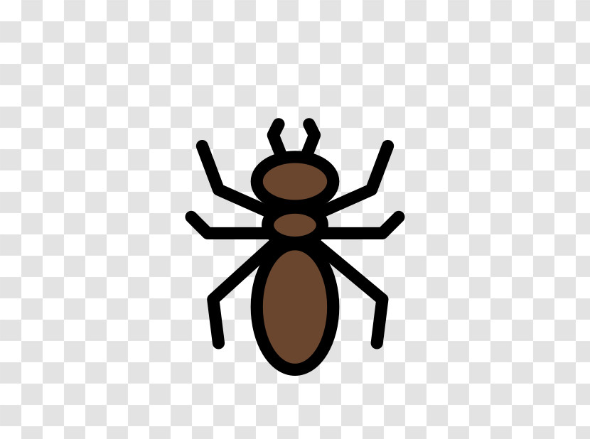 Insect Ant Emoji Icon Typography Transparent PNG