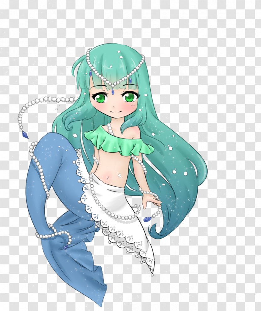 Line Art Mermaid Cartoon - Watercolor - Legend Of The Blue Transparent PNG