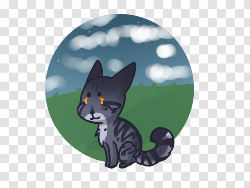 Black Cat Kitten Whiskers Cartoon - Tail Transparent PNG