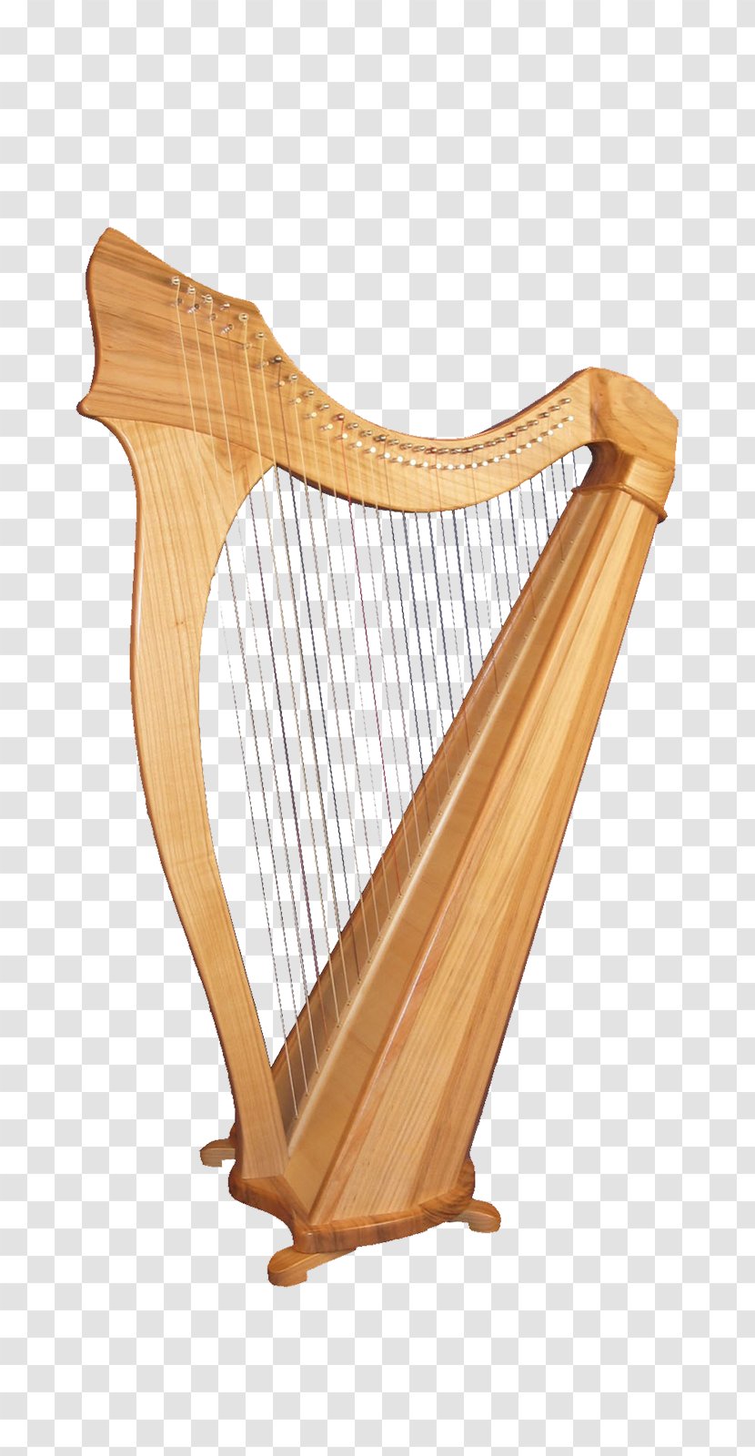 Celtic Harp Musical Instrument - Wood Transparent PNG