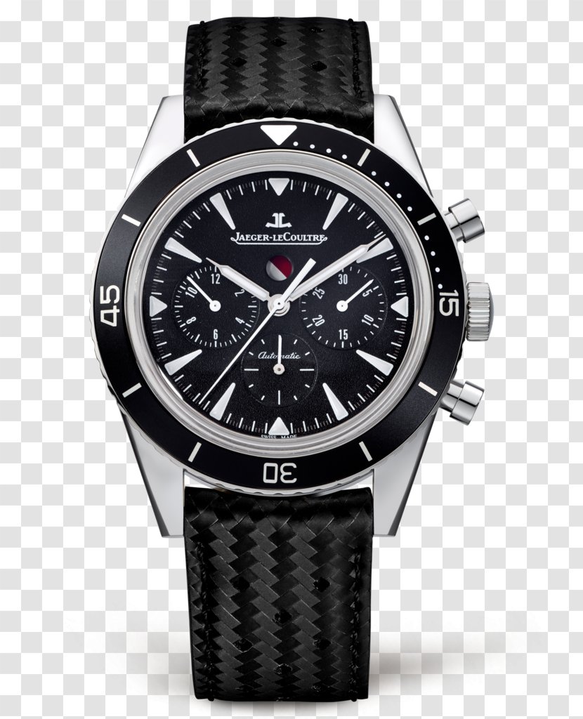 Jaeger-LeCoultre Chronograph Automatic Watch Movement - Strap - Black Male Transparent PNG