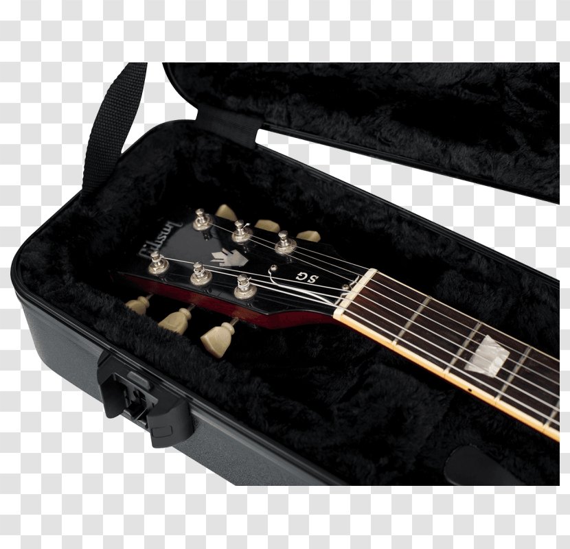 Slide Guitar Electric Acoustic Gibson SG - Road Case Transparent PNG