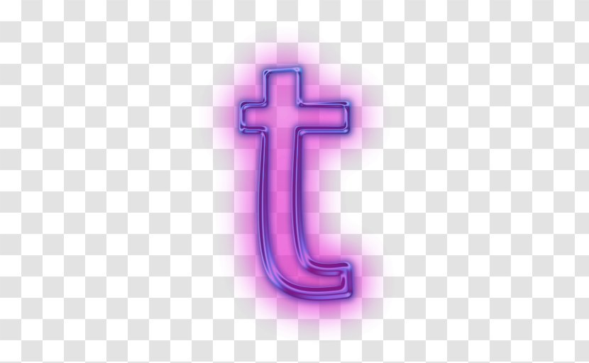 Neon Lighting Letter Sign - Cross - T Alphabet Transparent PNG