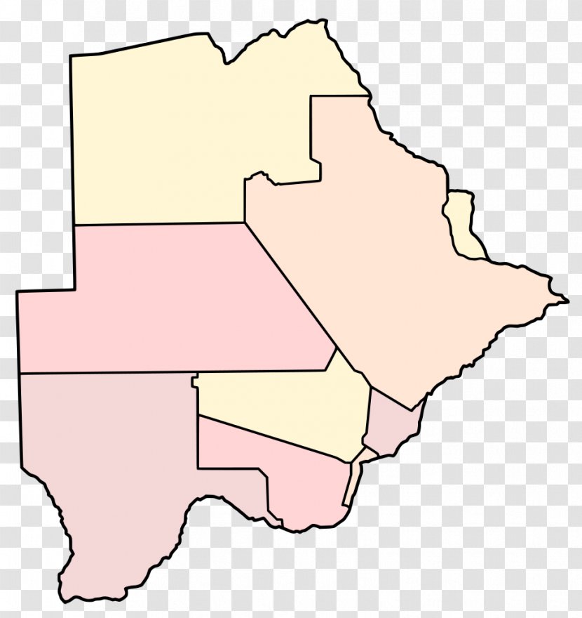 Kweneng District Kgalagadi Blank Map Bechuanaland Protectorate Transparent PNG