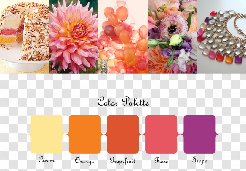 Floral Design Color Scheme Palette - Blog - Rehearsal Dinner Transparent PNG