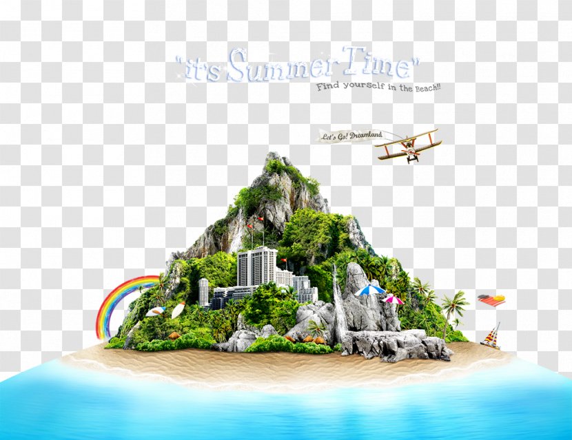 Drawing Summer - Poster - Synthesis Island House Transparent PNG