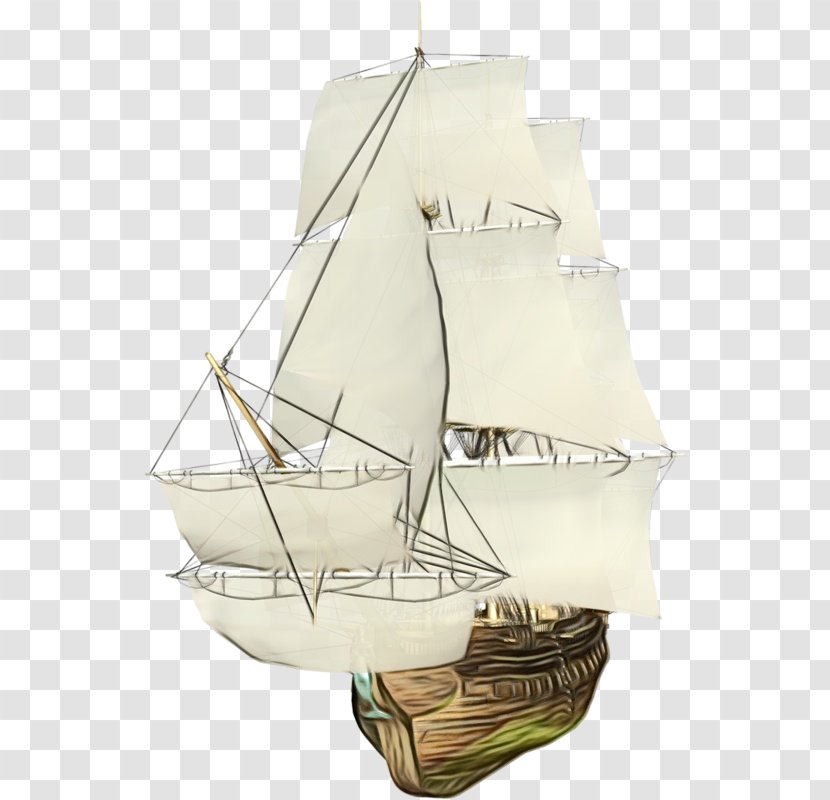 Sailing Ship Boat Vehicle Galleon Tall - Sail - Firstrate Watercraft Transparent PNG