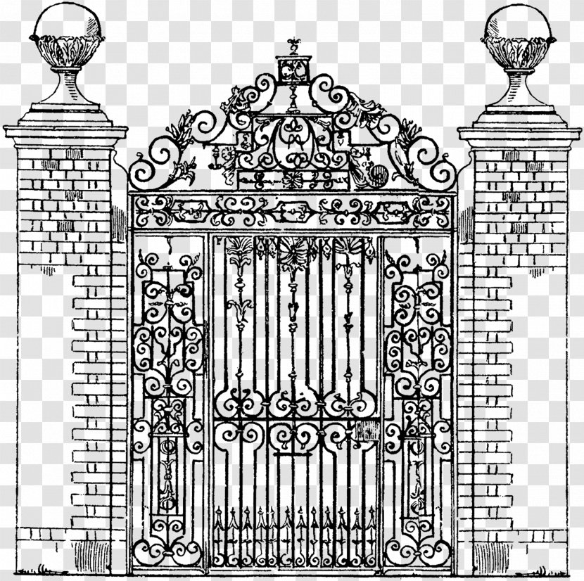 Gate Wrought Iron Door Clip Art - Garden - Fancy Transparent PNG