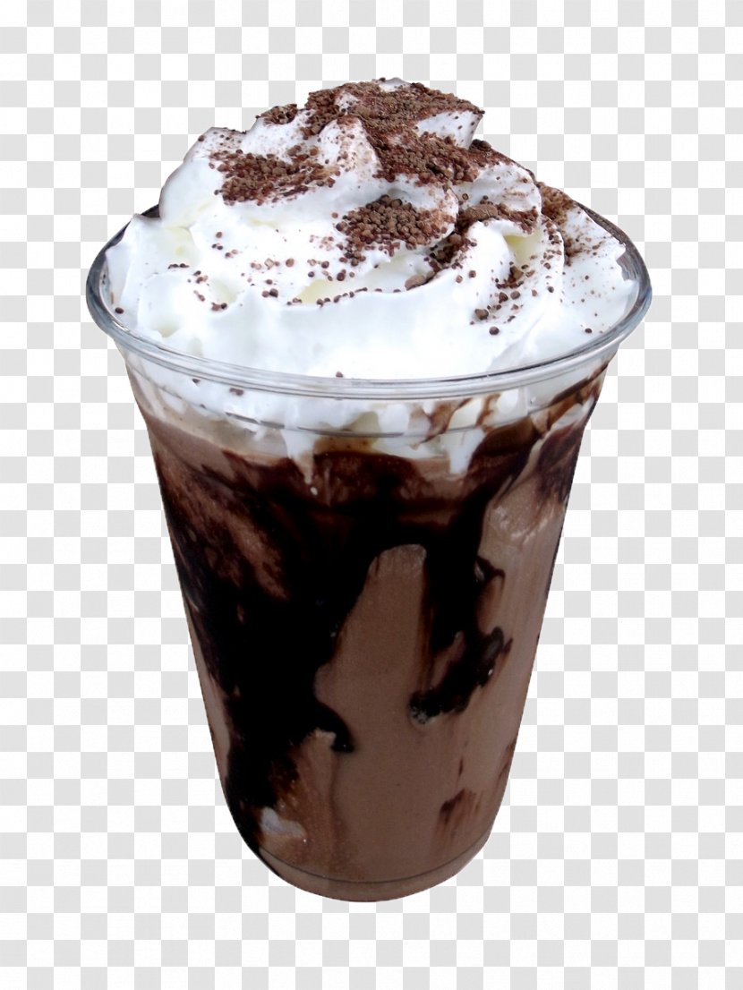 Ice Cream Milkshake Iced Coffee Cappuccino - Flavor - Chocolate Drink Transparent PNG