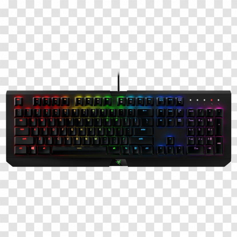 Computer Keyboard Mouse Razer Blackwidow X Tournament Edition Chroma BlackWidow Gaming Keypad - Laptop Part Transparent PNG